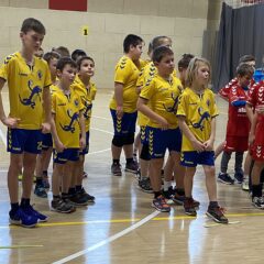 Dva týmy minižáků Jiskry odehrály turnaj ve Sportovní hale v Poděbradech