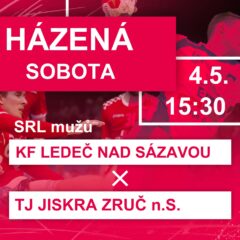 4. května v 15.30 hodin: Kovofiniš Ledeč nad Sázavou – Jiskra Zruč nad Sázavou (SRL)
