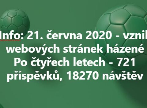 21. června 2020 vznikly webové stránky házené