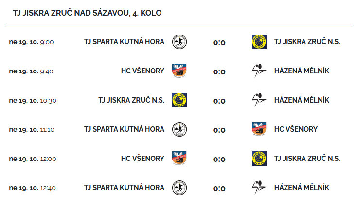 Turnaj minižáků 5+1 ve Zruči nad Sázavou – neděle 19.10.2025
