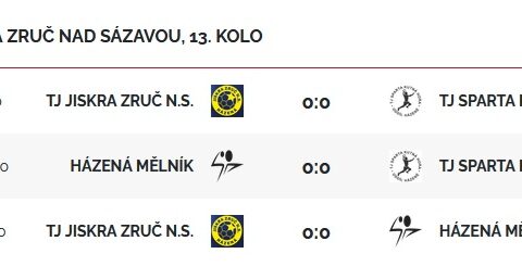 Dvojzápas starších žáků ve Zruči nad Sázavou – 11.4.2026